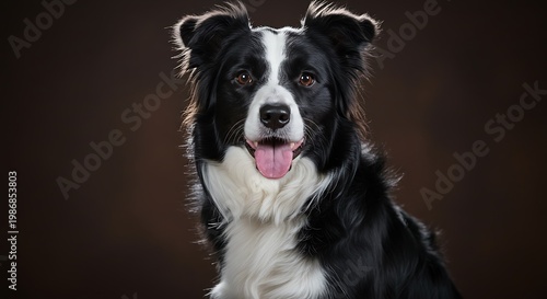 Border Collie Portrait: Dark Elegance