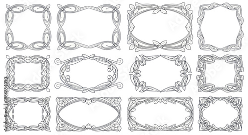 Collection of ornate vintage frames with intricate details and elegant designs.