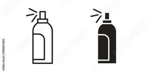 deodorant icon design. Editable outlined stroke and solid symbols