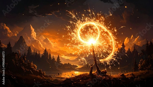 Fiery nature spectacle