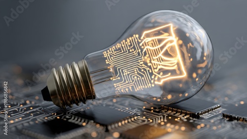 An energy saving LED light bulb with money represents a bright technology concept where glass and metal equipment helps reduce electricity power and inspire an efficient electrical idea