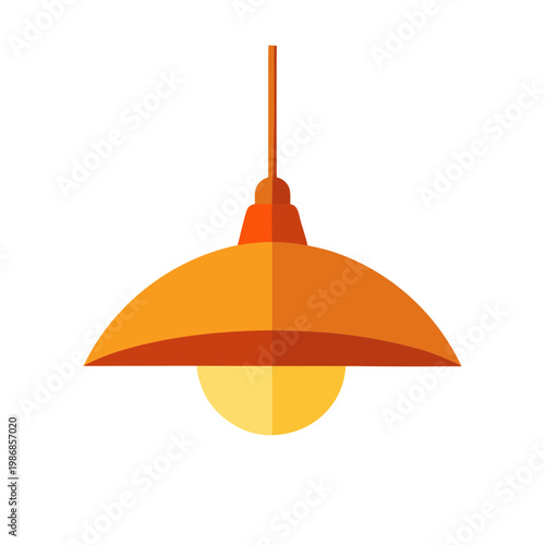 Modern ceiling lamp vector flat illustration for interior design concepts and home lighting decor
