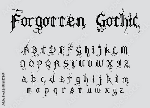 Forgotten gothic font
