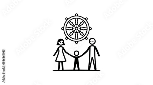 Family Under the Symbol of Dharma