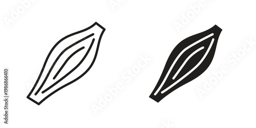 Muscle fiber icon design. Editable outlined stroke and solid symbols