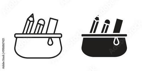 Quadro em tela Pencil case icon design