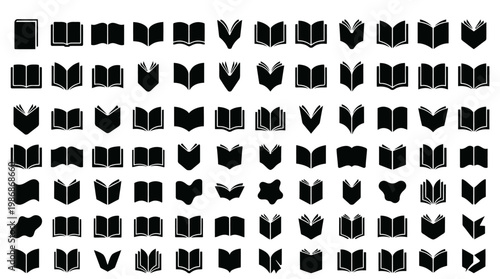 Collection of various black bow tie icons.