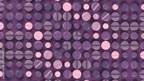Abstract 3D animation of white pills on a light background. The seamless, looping graphic showcases the rhythmic rotation of the elements. Modern medical background, minimalism and high quality