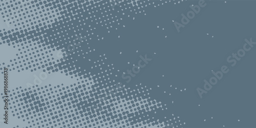 Abstract Pastel Blue Halftone Vector Background with Distressed Dotted Pattern, Vintage Grunge Texture for Minimalist Graphic Design, Lo-fi Aesthetic Wallpaper, and Retro Backdrop