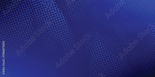 Abstract Blue Halftone Vector Background with Dark Gradient and Liquid Dotted Pattern, Modern Technology Style Texture for Business Presentation, Web Header, and Graphic Design
