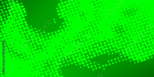 Abstract Green Halftone Vector Background with Organic Dotted Pattern, Liquid Style Duotone Texture for Modern Graphic Design, Urban Tech Wallpaper, and Creative Web Backdrop