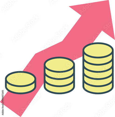 資産が増加するイメージ　グラフ