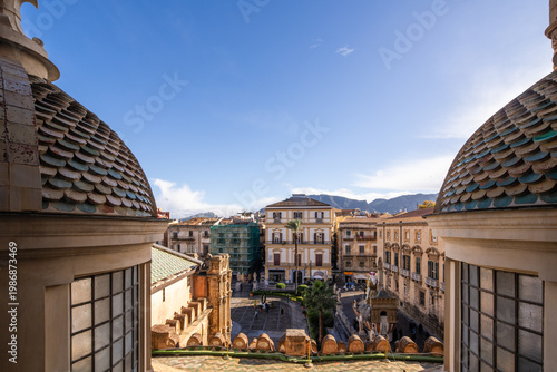 Views of Palermo historic city architecture and urban life - Palermo, Sicily, Italy – November 14, 2025