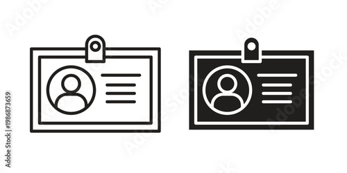 Visitor icon design. Editable outlined stroke and solid symbols