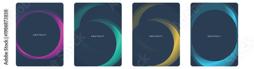 Vector Abstract Gradient Circle Background Banner Poster Flyer Social Media Template Presentation Website App Branding