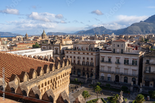 Views of Palermo historic city architecture and urban life - Palermo, Sicily, Italy – November 14, 2025