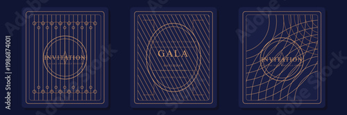 Luxury geometric vector pattern background template elegant line art design branding