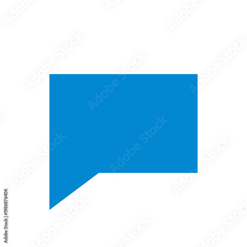 Blue speech bubble icon for communication, comment icon ,message icon