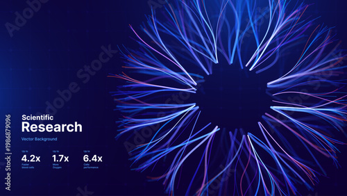 Abstract Digital Eye, Artificial Intelligence, Neural Network Technology, Futuristic Biometrics, Data Visualization, Abstract Brain Mapping Concept. Vector Illustration