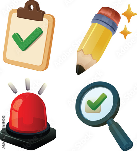 3d notifications marks sign icon