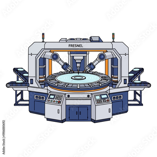 Advanced Fresnel Lens Manufacturing Machine with Robotic Arms
