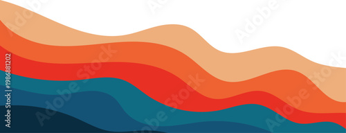 Vibrant Color Waves Abstract Modern Design. Dynamic fluid shapes flowing background. Creative colorful wave pattern