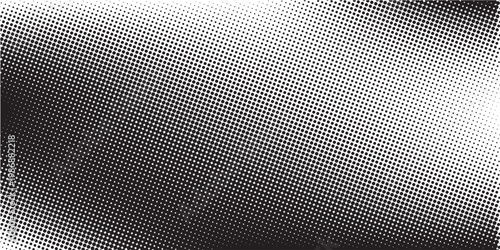 grunge Halftone white and black dots pattern and black gradient grunge texture background. Dotted line comic sport style vector illustration