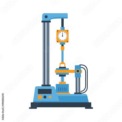 Industrial Material Testing Machine with Gauge and Digital Display