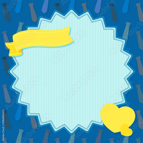 ネクタイ背景の父の日テンプレート_文字なし_正方形