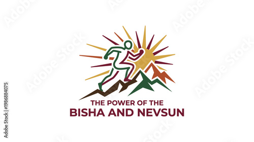 Runner Ascends Mountain Peak With Sunrise