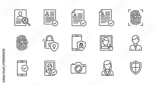 Security and identity verification icons.