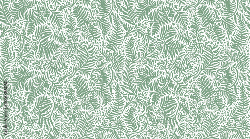 Intricate tropical leaf pattern creating a calming green texture background.