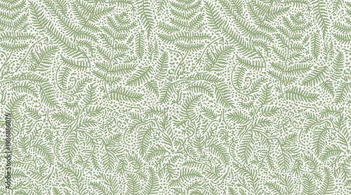 Soft green textured pattern resembling fern leaves for backgrounds.