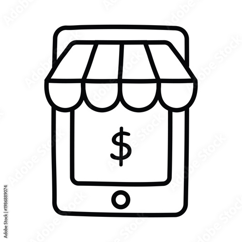 E commerce  doodle icon eps 10 file