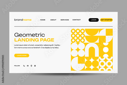 Geometric Landing Page Website Template