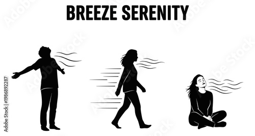 People enjoying a gentle breeze during moments of peace and activity