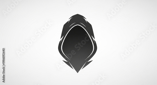 Black torn paper hole with jagged oval edges.