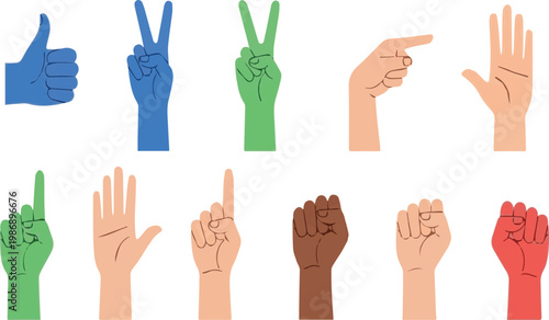  Different Hand Gestures Illustrate
