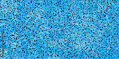 Bright blue pointillist texture with countless small dots on a black background, generating a lively, sparkling, and energetic abstract pattern with a vibrant feel