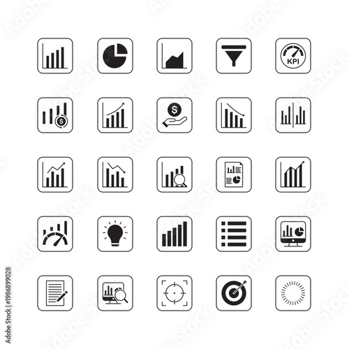 dashboard solid icon set