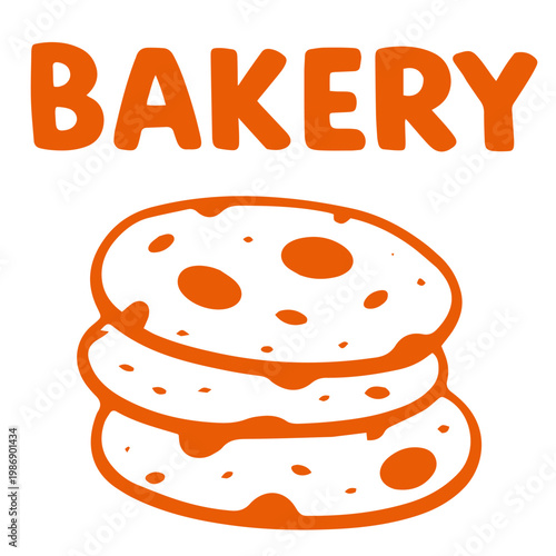 Cookies bakery doodle illustration shop
