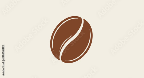 Brown coffee bean illustration closeup.