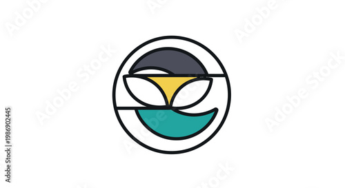 Colorful abstract logo design element.