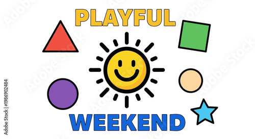 A playful weekend with colorful shapes.