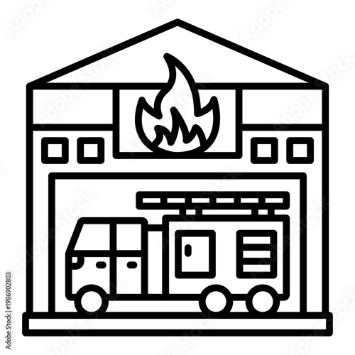 Fire Station Icon