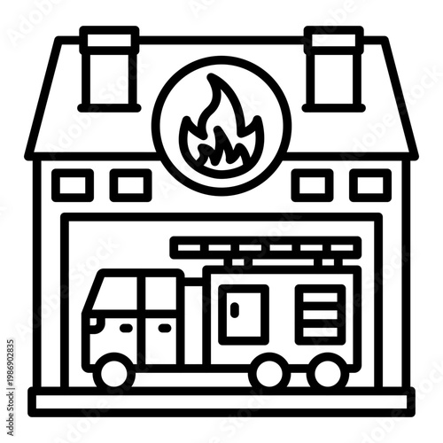 Firefighter Garage Icon