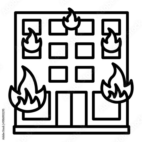 Building Fire Icon