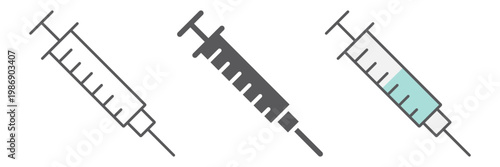 Syringe line icon, medicine and hospital, needle sign, vector graphics, a linear pattern on a white background.