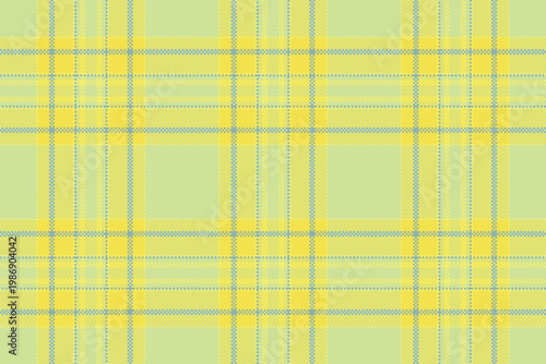 Household plaid seamless vector, figure tartan background pattern. Fashionable textile fabric texture check in lime and illuminating colors.