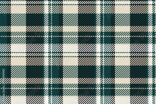 Square check textile pattern, festival fabric seamless texture. Poncho vector tartan background plaid in dark and light colors.